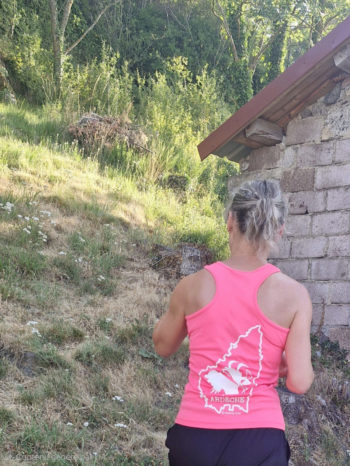 Débardeur Ardéchica sport dos nageur rose