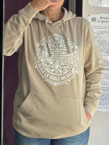 Sweat capuche Anardéchois sable
