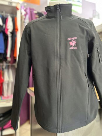 Softshell Ardechica veste noir-rose