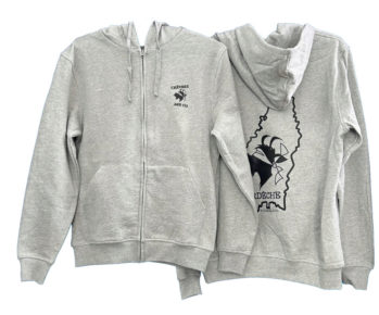 Veste à capuche Ardechica gris chiné