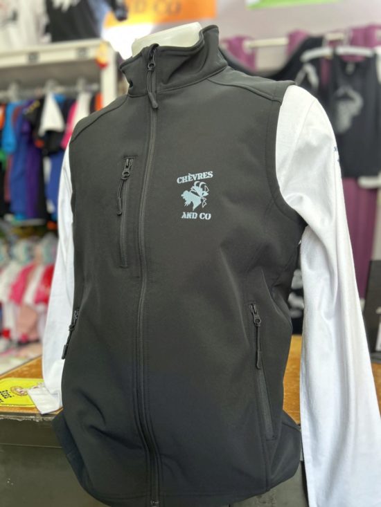 Softshell Ardechica gilet noir-bleu acier