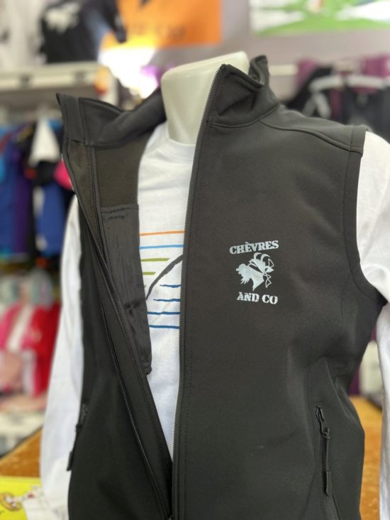 Softshell Ardechica gilet noir-bleu acier