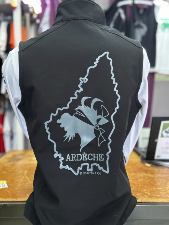 Softshell Ardechica gilet noir-bleu acier