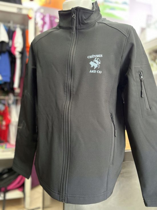 Softshell Ardechica veste noir-bleu acier
