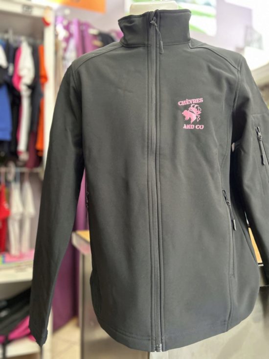 Softshell Ardechica veste noir-rose