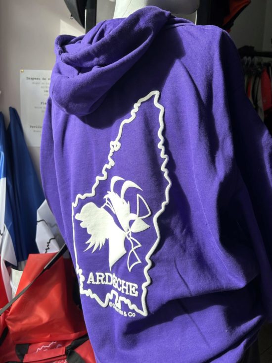 Sweat Ardechica capuche violet